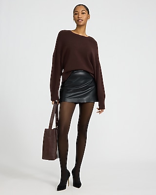 Airy Soft Jacquard Crew Neck Sweater