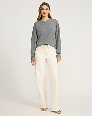 Airy Soft Oversized Relaxed Crew Neck Sweater