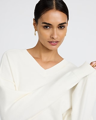 Oversized Relaxed Airy Soft V-Neck Sweater - image 2