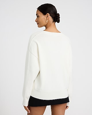 Oversized Relaxed Airy Soft V-Neck Sweater - image 3