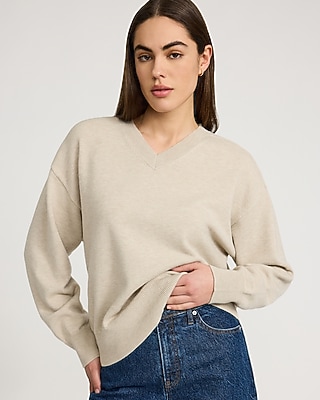 Oversized Relaxed Airy Soft V-Neck Sweater