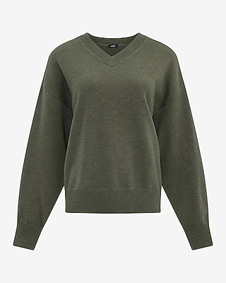 Oversized Relaxed Airy Soft V-Neck Sweater in Ivory - image 5