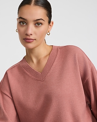Oversized V-Neck Sweater Cozy Soft