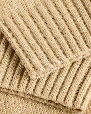 Relaxed Barrel Sleeve Crew Neck Sweater