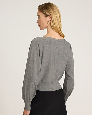 Skimming Silky Soft Boat Neck Banded Bottom Sweater