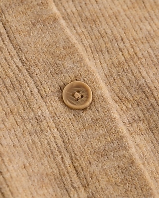 Skimming Short Sleeve Button Down Collared Sweater