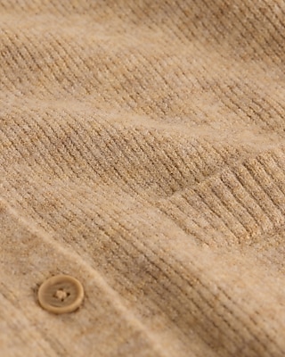 Skimming Short Sleeve Button Down Collared Sweater