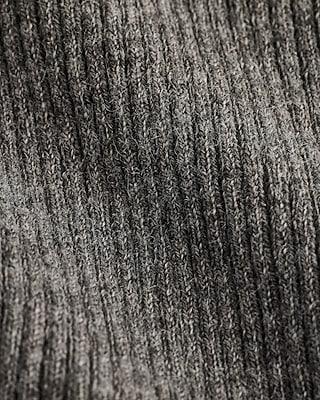 Fitted Ribbed Boat Neck Cardigan