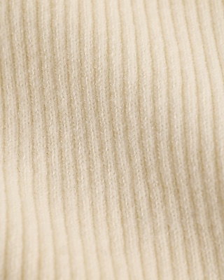 Fitted Airy Soft Ribbed Mock Neck Cap Sleeve Sweater