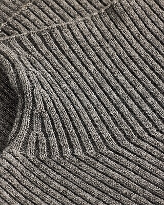 Fitted Airy Soft Ribbed Mock Neck Cap Sleeve Sweater