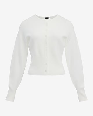 Fitted Ribbed Long Sleeve Sweater Polo