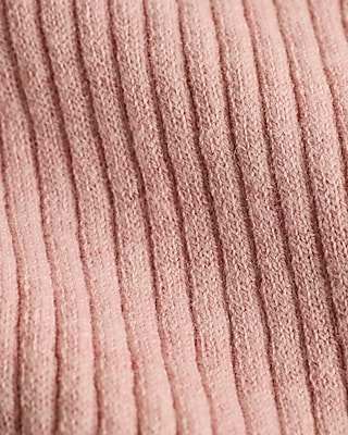 Fitted Ribbed Long Sleeve Sweater Polo