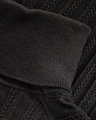 Fitted Silky Soft Textured Turtleneck Sweater