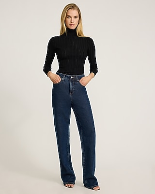 Fitted Silky Soft Textured Turtleneck Sweater