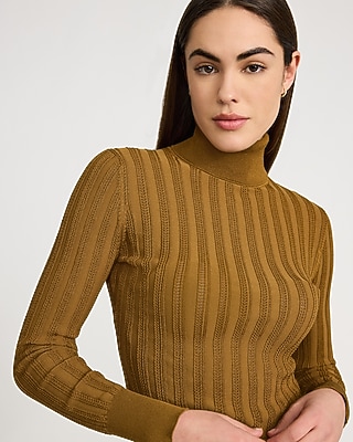 express ribbed turtleneck midi sweater dress Long Sleeve Turtleneck Midi Sweater Dress
