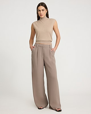 Skimming Mock Neck Cap Sleeve Sweater in Ivory - image 3