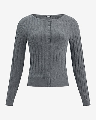 Pointelle Boat Neck Long Sleeve Sweater