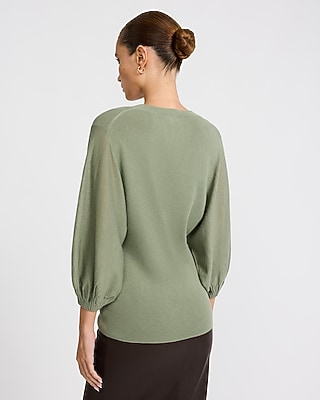 V-Neck Dolman Sleeve Sweater