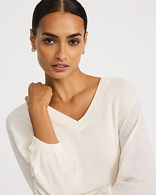 V-Neck Dolman Sleeve Sweater