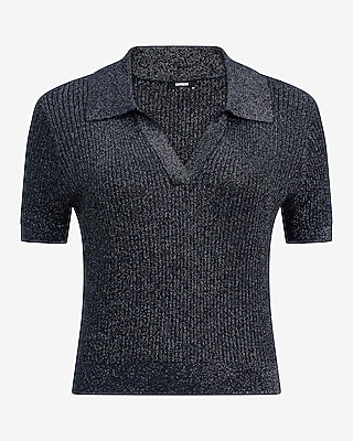 Shine Johnny Collar Short Sleeve Sweater Polo