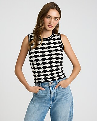 Crochet Pattern Crew Neck Sweater Tank