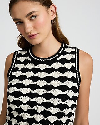 Crochet Pattern Crew Neck Sweater Tank