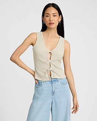 Tシャツ・カットソー FERRAGAMO SATIN SLEEVELESS TOP Satin Sleeveless Top - Light Beige - ARKET