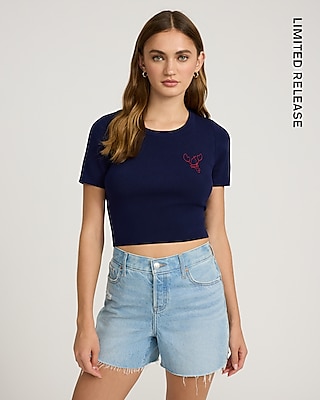 Lobster Crew Neck Short Sleeve Sweater