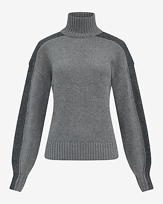 Color Block Turtleneck Sweater