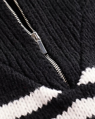 Striped Quarter Zip Sweater | Express
