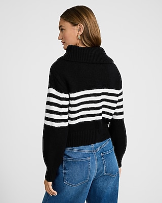 Striped Quarter Zip Sweater - image 3
