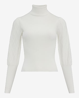 Turtleneck Textured Stitch Long Sleeve Sweater