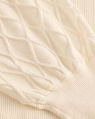 Turtleneck Textured Stitch Long Sleeve Sweater