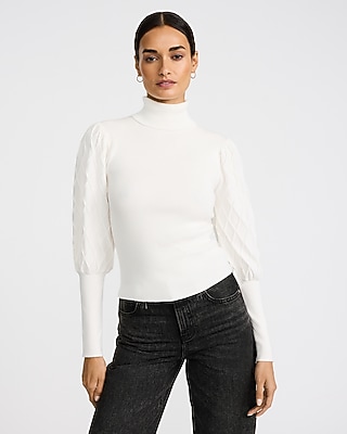 Turtleneck Textured Stitch Long Sleeve Sweater