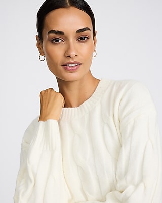 Cable Knit Crew Neck Sweater - image 2