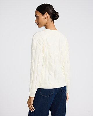 Cable Knit Crew Neck Sweater - image 3