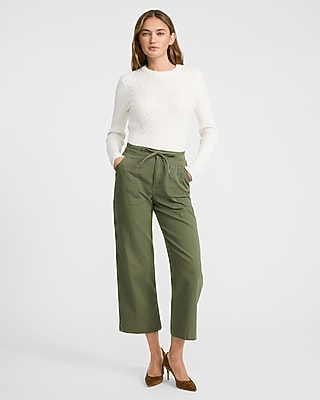 Fitted Cable Knit Crew Neck Sweater - image 4