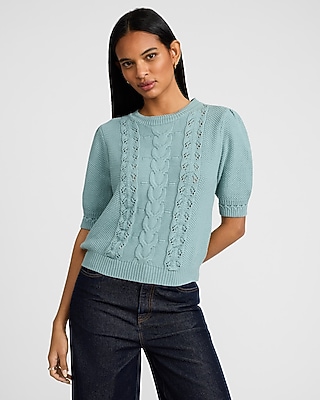Textured Knit Peplum Sweater Tank | Express