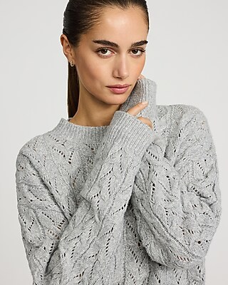 Open Stitch Crew Neck Sweater - image 4
