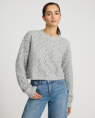 Open Stitch Crew Neck Sweater - image 5