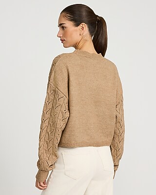 Open Stitch Crew Neck Sweater - image 2