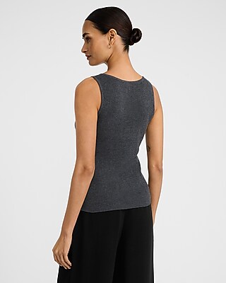 Ribbed Scoop Neck Sweater Tank - thumbnail 8