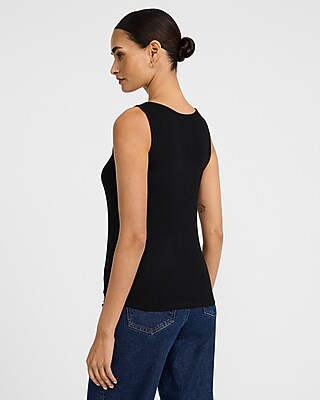 Ribbed Scoop Neck Sweater Tank - thumbnail 5