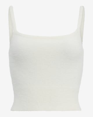 Fuzzy Cropped Sweater Cami - image 5