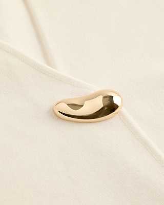 V-Neck Long Sleeve Single Novelty Button Cutaway Sweater