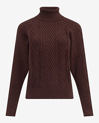 Shine Cable Knit Turtleneck Sweater - image 5