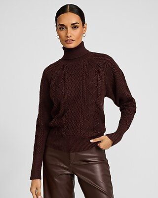 Shine Cable Knit Turtleneck Sweater - image 2
