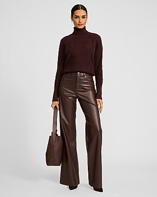 Shine Cable Knit Turtleneck Sweater - image 4