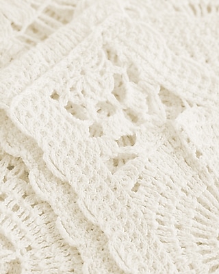 Crochet Crew Neck Sweater Tank