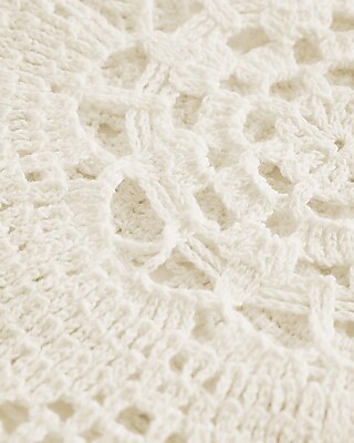 Crochet Crew Neck Sweater Tank
